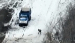 Two RU soldiers are hit by small arms fire