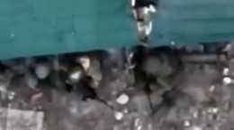 Hits by Ukrainian ATGM on the positions of the Russians