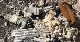 Supposed remnants of an attack at Marinka