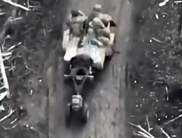 LoL: RU soldiers were spotted using a home-made vehicle for transport