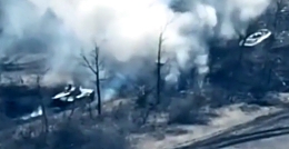 Russian column comes under attack in Vodyanoye