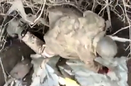 RU soldier seriously injured after being hit by a grenade from a drone