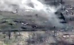 Wagner troops caught out in the open during attack