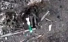 RU soldier take direct hit from drone dropped munition