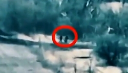 AGS-17 shelling of a Russian group in Ukraine