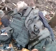 Fallen Russians in a recently captured position