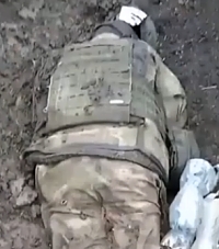 Taken RU position with dead bodies of RU troops...
