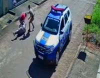 The male suspect was shot dead by the police