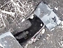 ORC seeking cover is hit by shrapnel of a grenade dropped