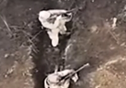 Ukrainian Soldier got shot from small arms fire