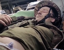 Evacuation of a French fighter from the International Legion