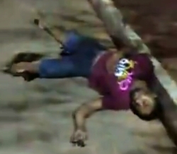 Tragic accident of two motorcyclists (aftermath)