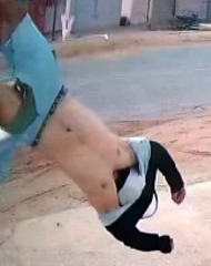 The last, but effective somersault of a biker