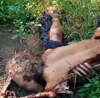 Corpse of a man allegedly attacked to death by 3 pitbulls