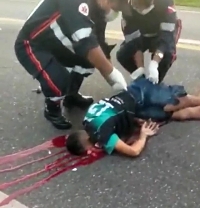 Two men were killed when a motorcycle collided with a truck