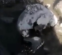 Human skeletons at the bottom of Kakhovka reservoir