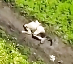 A group of 5 ORCs comes under AGS-17 and artillery shelling