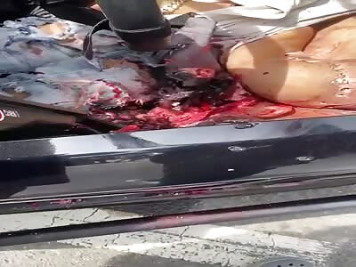 Gut executed in his car. Vega Baja, Puerto Rico.