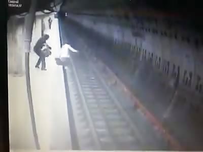 Crazy woman pushed another woman in front of the subway train