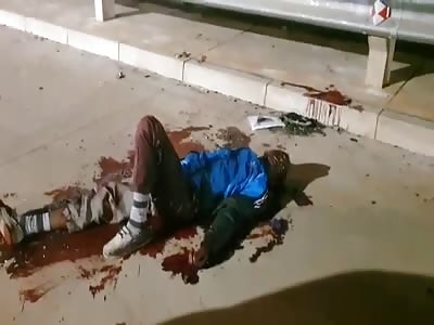 Dying looter in South Africa