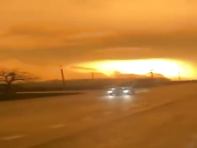 Night Turns into Day with Mega Explosion