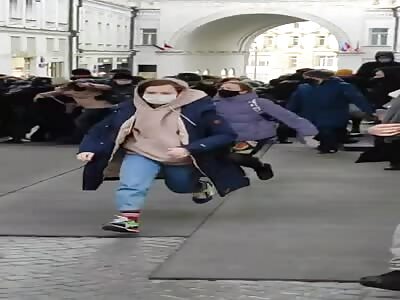 Russian Police Dispersing Protest With Violence