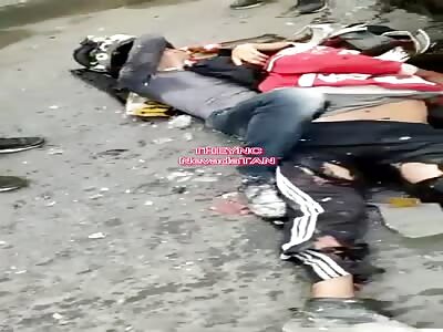 Motorcyclists injured in traffic accident.