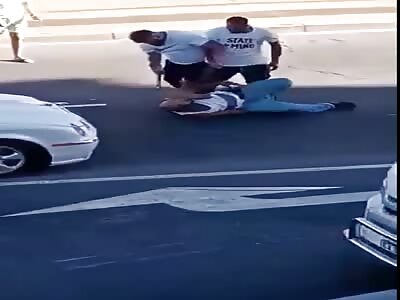 Fat thief beaten with ax