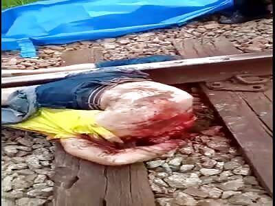 Victim dismembered by train.