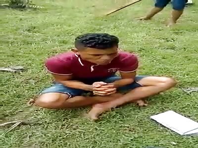 Punished for shoplifting in a grass