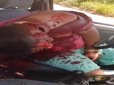 Man bleeds after being killed with machete blows