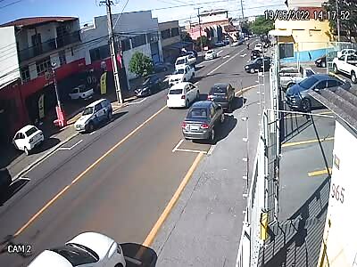 Motorcyclist suffers serious accident