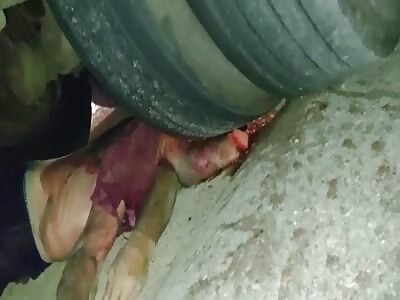 victim's crushed head