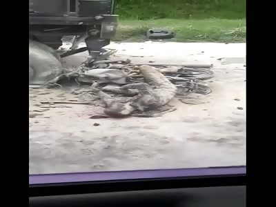 More aftermath of a charred man