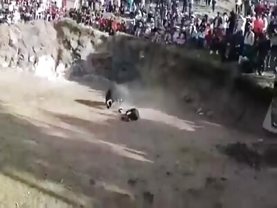 Brutal, Old Man Gets his Guts Ripped out by Bull