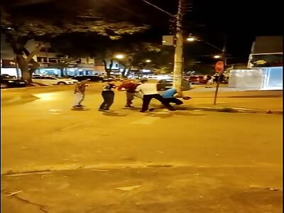 Think a brutal beating of 2 men