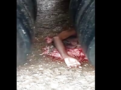 Whole smashed man made pancake