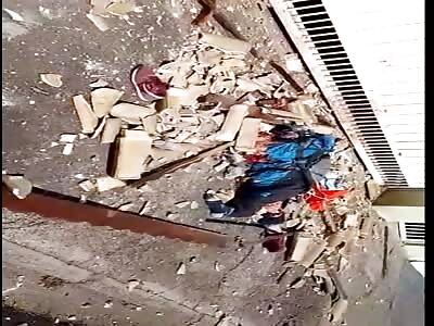 Parachutist dies brutally when falling on top of a roof in the inner c