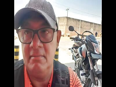 Biker had his head crushed on the Brazilian street