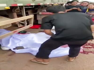 Woman Crushed by Semi (Action & Aftermath)