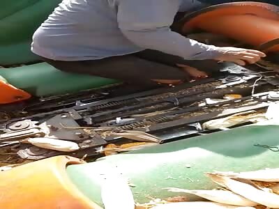 Worker has his leg swallowed by a machine