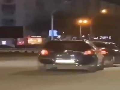 Damn, driver throws man in the air