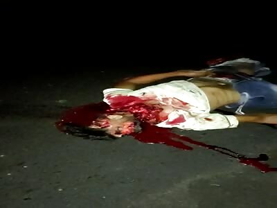 Man becomes a carrion on the road