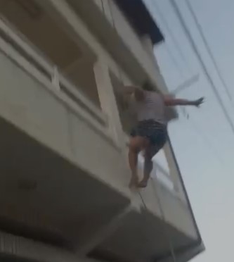 Fat Woman Lands Like A Bag Of Shit