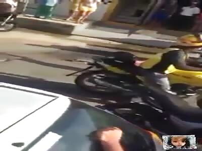 Criminal brutally beaten.