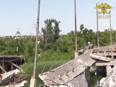 Ukranian failed attempt to cross a river.