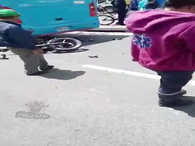 Ends up against the bus