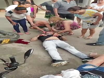 Collision between two motorcycles