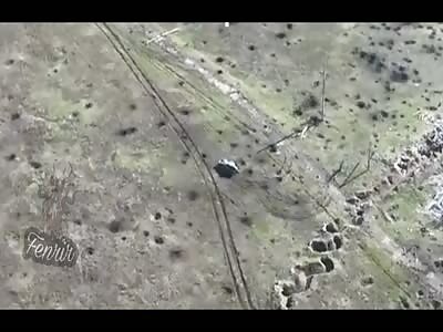 Russian UR-77 mine clearing charge launcher was destroyed