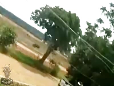 the camera captures the moment of suicide (action aftermath)